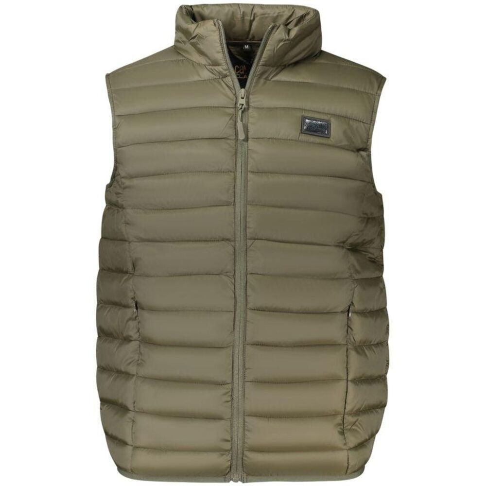 Cavalli Class Padded Zipper Vest Men Green Jackets